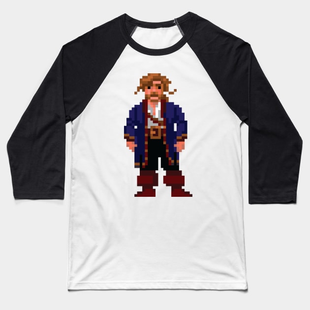 Monkey Island 2 Guybrush Threepwood Baseball T-Shirt by Retro8Bit Fashion Store